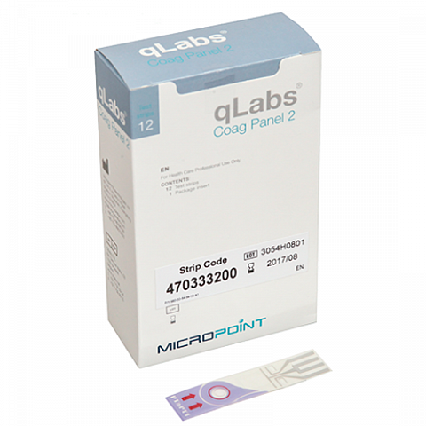 Micropoint Biotechnologies Тест-полоска qLabs Coag Panel 2 Test Strip 12 шт/упаковка